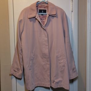 London Fog Pale Pink Trench Coat Size XL